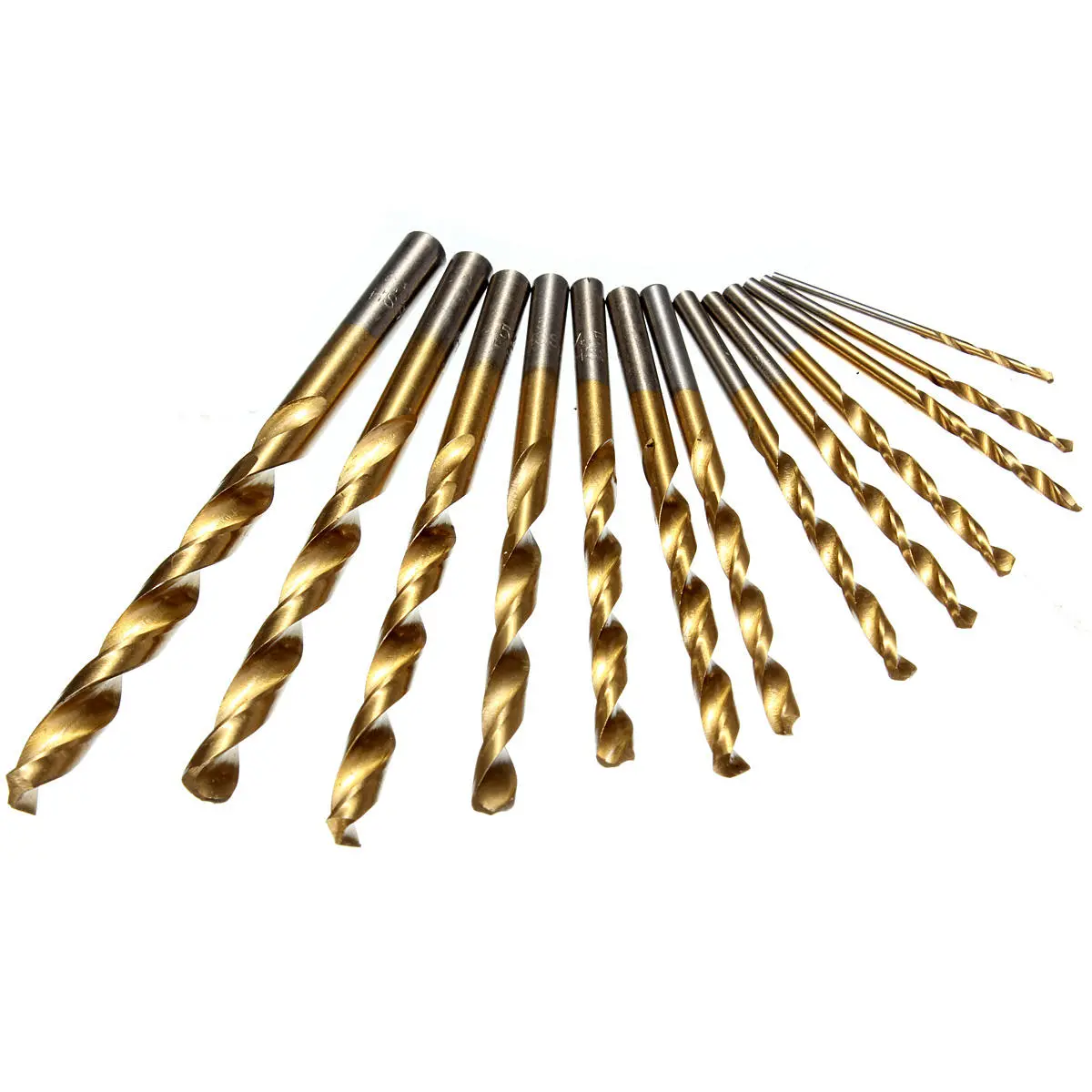 13pcs HSS Titanium Twist Drill Bit Set | 1.5-6.5mm Straight Shank