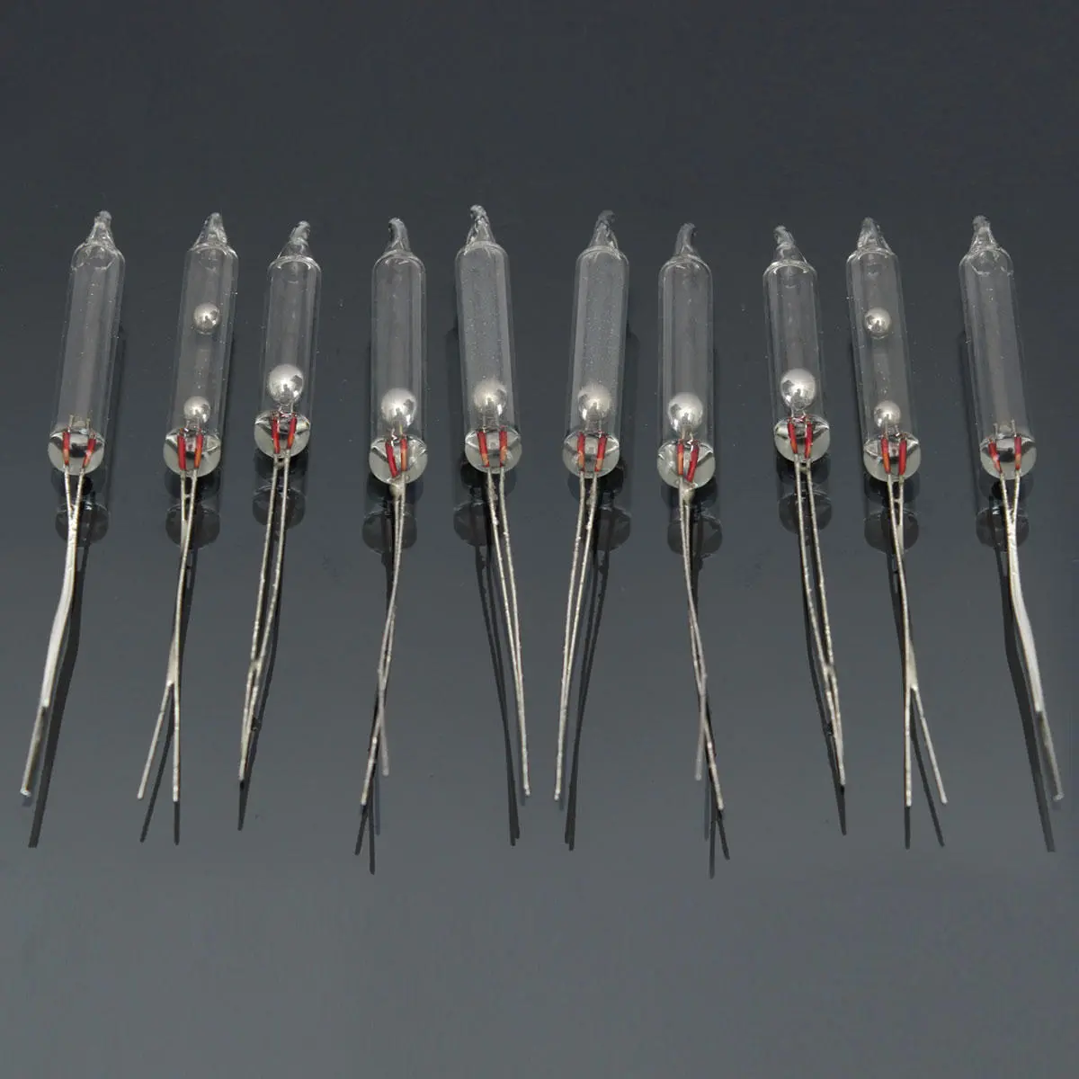 10 Pack 3mm PZ-101 Mercury Switches, 20V 0.5A Tilt Sensor, 10° Endstop, Model PZ-101
