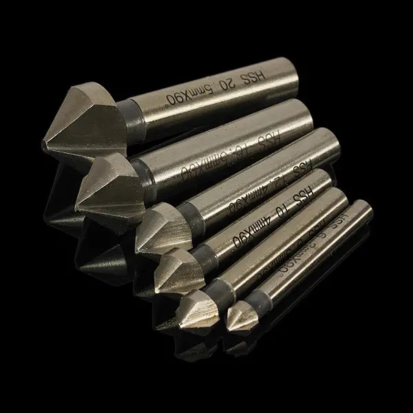 6pcs HSS Countersink Drill Bits - 6.3mm-20.5mm 90 Degree | Woodworking Tool