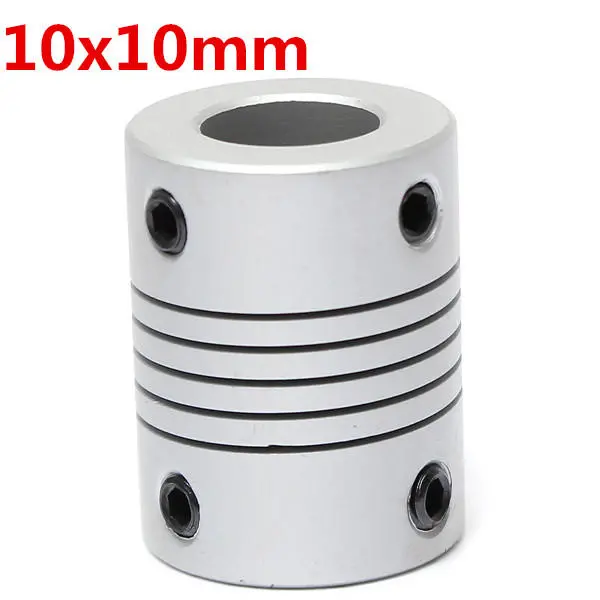 Aluminum Flexible Shaft Coupling - 10mm x 10mm | OD19mm x L25mm CNC Motor Coupler