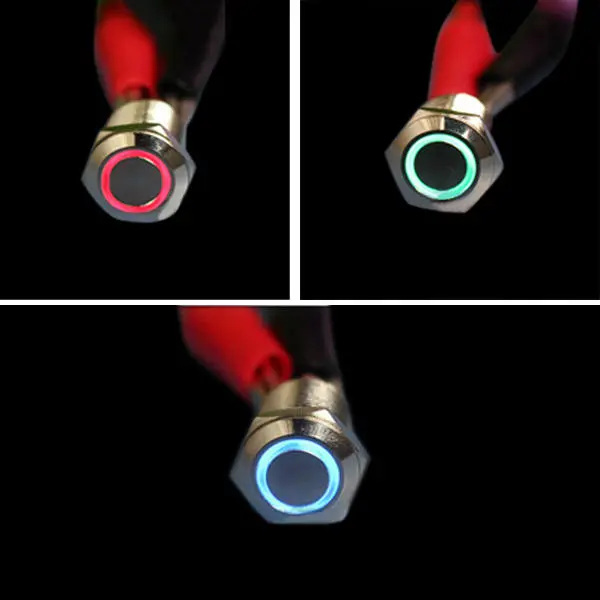 3V 12mm Momentary Push Button Switch - LED Illuminated & Waterproof