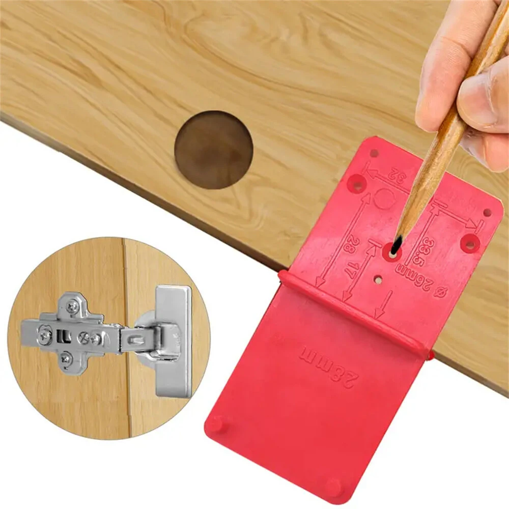 28/37mm Hinge Hole Drilling Guide | Cabinet Installation Template Tool