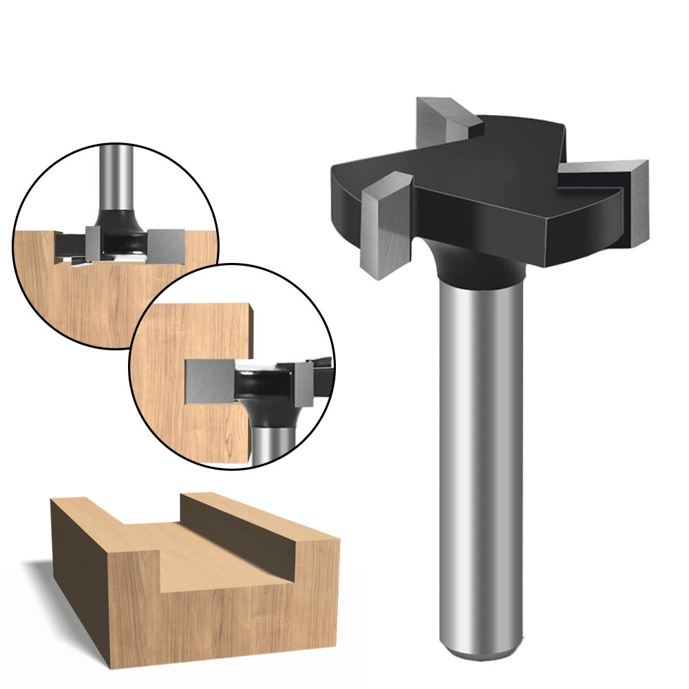 LAVIE 1/4 Inch Shank Spoilboard Surfacing Router Bit | 1 Cutting Diameter | 3 Flutes CNC Slab Flattening Bit