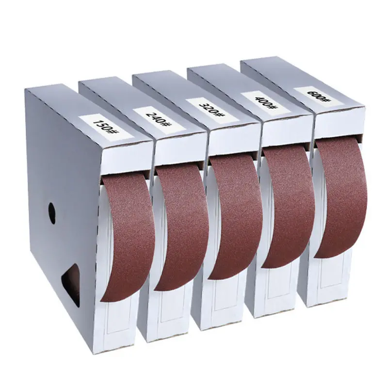 Drillpro 50m Sanding Belt Roll | 150-600 Grit Emery Cloth for Wood & Metal