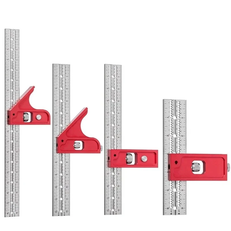Woodpecker T-Type Hole Scribing Gauge | 15/30/45cm Stainless Steel Ruler for Woodworking
