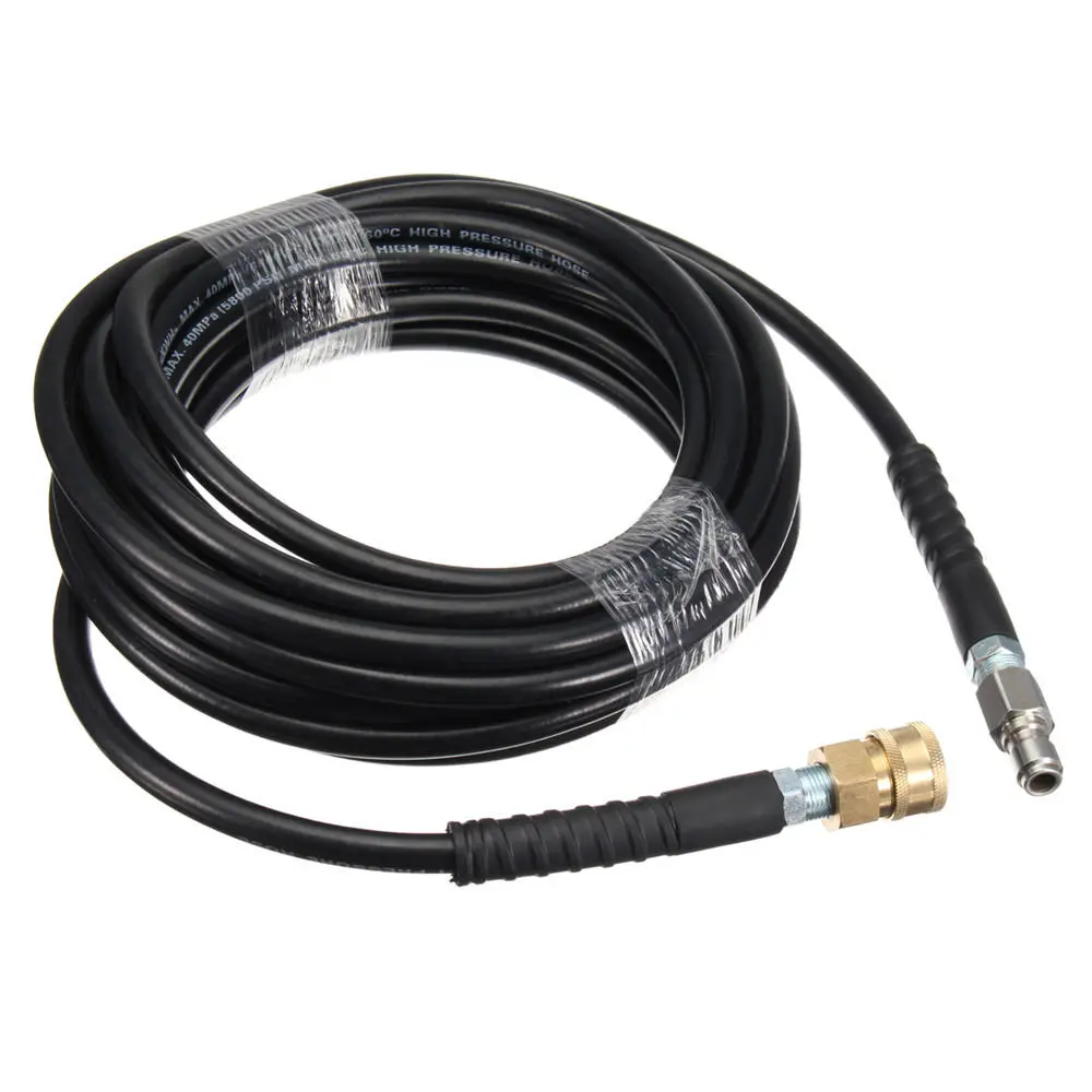 20M 5800PSI High Pressure Washer Hose 3/8 Quick Connect Adapter