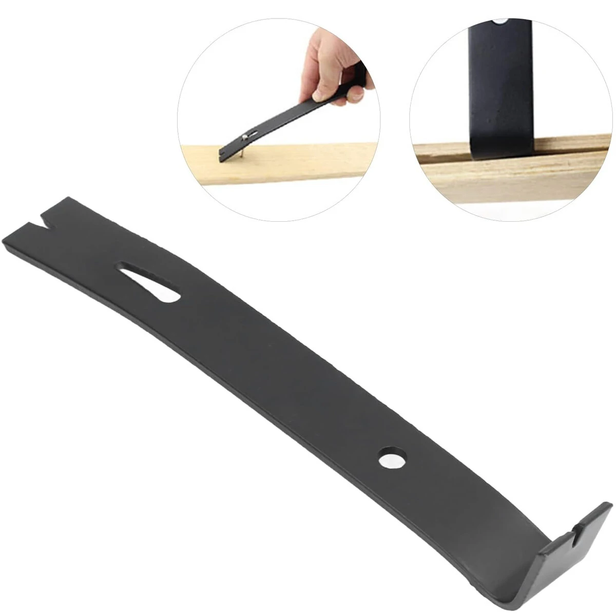 Carbon Steel Pry Bar with Nail Puller - Wrecking Tool for Woodworking & Repair