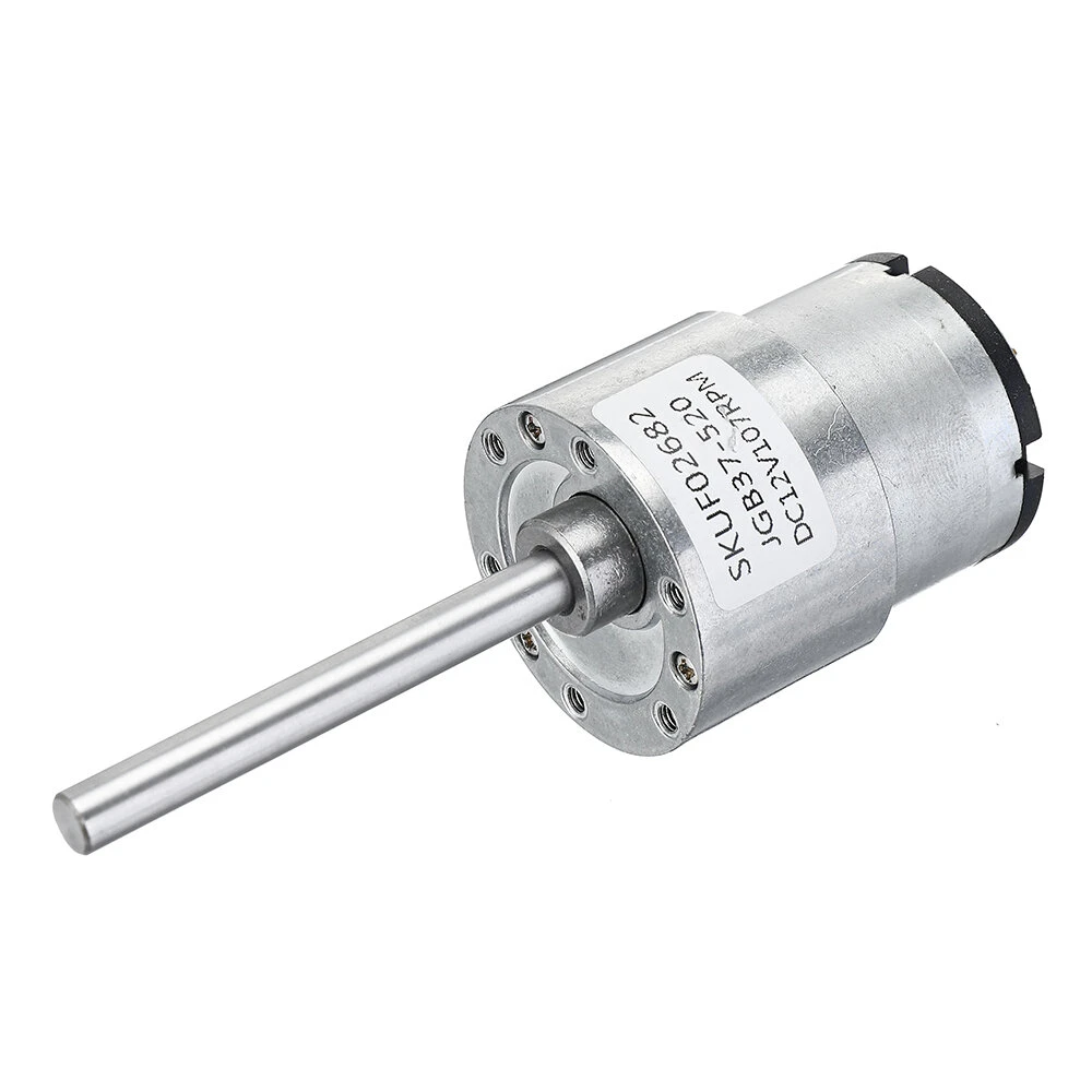 JGB37-520 12V DC Gear Motor - 107RPM 6MM Long Shaft Geared Reducer