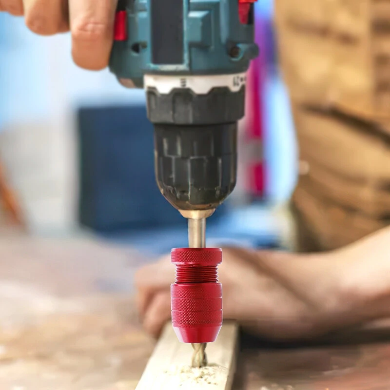 Aluminum Alloy Drill Stop Collar - Adjustable Depth Stopper for Woodworking & Punching