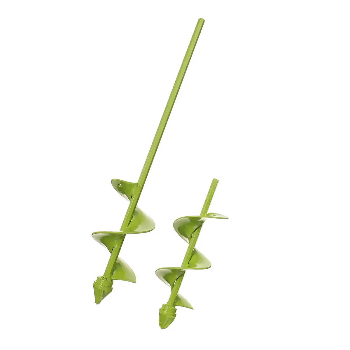 Green Garden Auger Drill Bit - 70mm Wide - 400mm & 220mm Lengths for Electric Drill