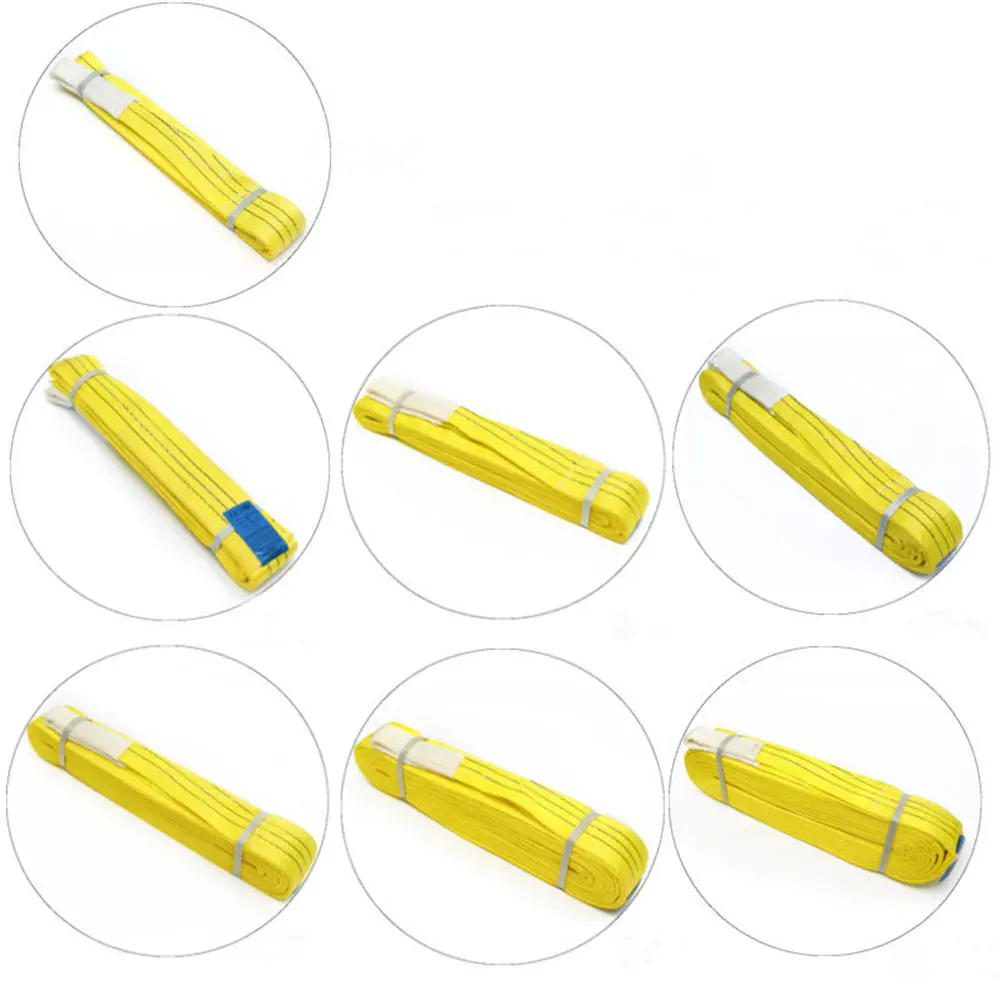 3 Tonne Polyester Lifting Sling | 2m-10m Flat Webbing Strap | Certified Duplex Cargo Hoist