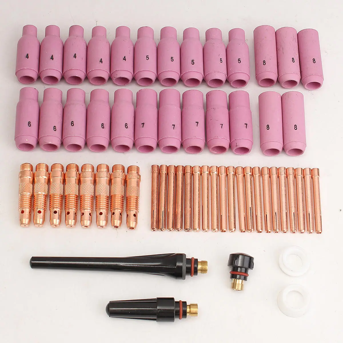 TAK20 TIG Torch Kit - 58Pcs with Collet Body & Gasket - For Argon Arc Welding 17/18/26