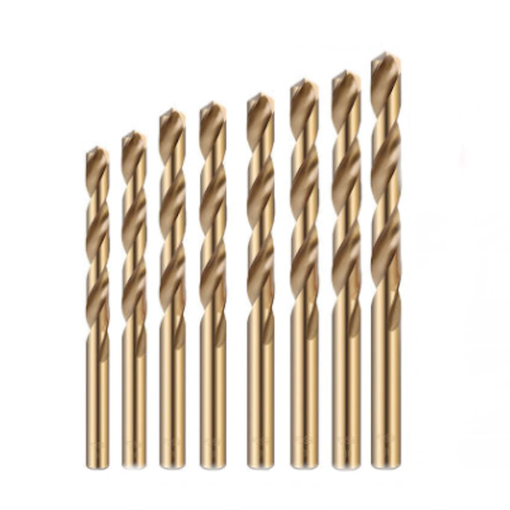 8Pcs M43 Cobalt Drill Bits | 3-5.2mm for Stainless Steel & Metal | Straight Shank