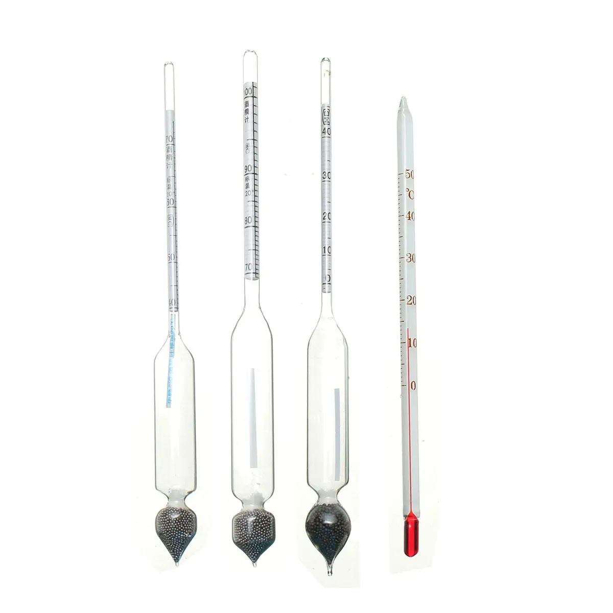 3Pcs Wine Making Kit - Hydrometer Alcohol Meter & Thermometer | 0-100% Range