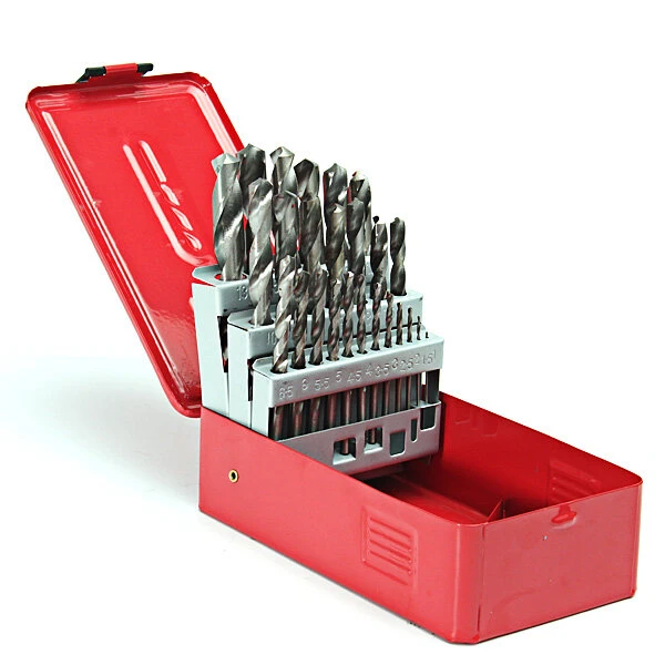 HSS Twist Drill Bit Set - 38pcs 1-13mm for Steel with Storage Case