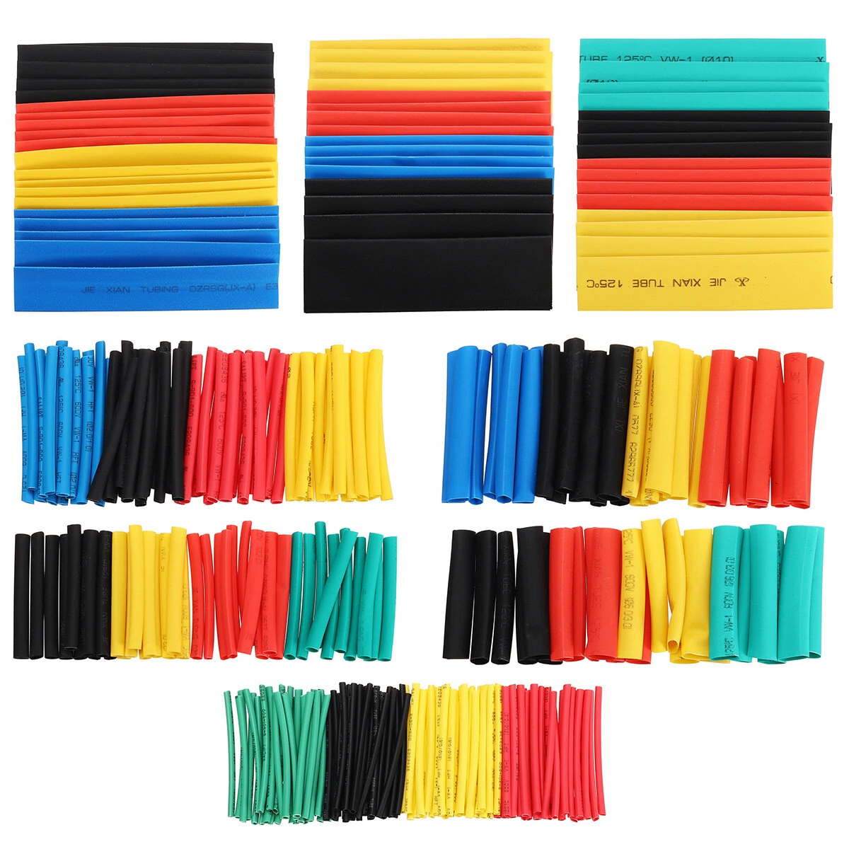 328pcs Heat Shrink Tubing Kit - 2:1 Shrink Ratio Electrical Insulation Sleeves