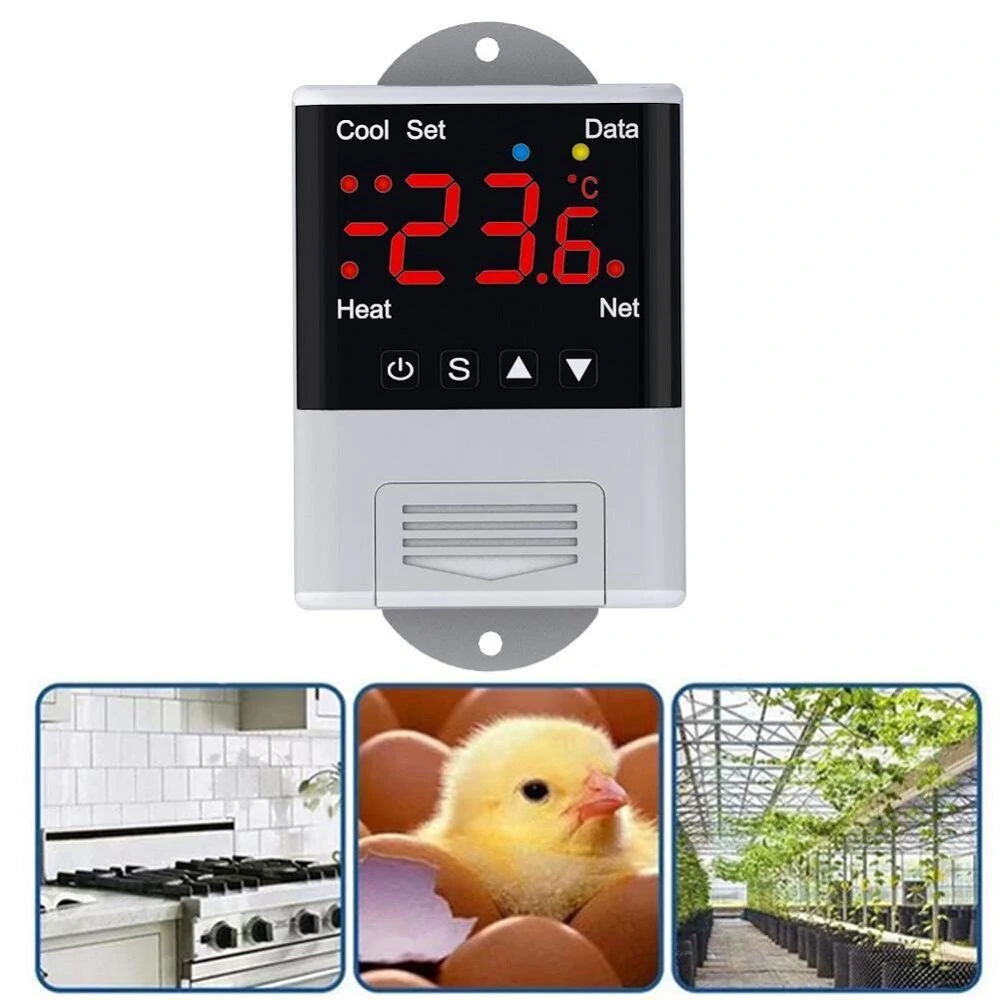 DTC-1201 WiFi Digital Thermostat | LCD Display for Heating & Cooling - AC 110-230V