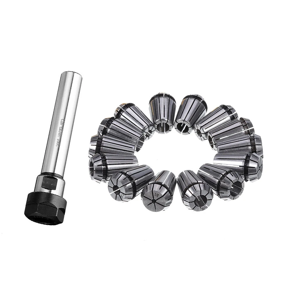 C20-ER20A-100L Collet Chuck Holder with 14PCS ER20 Spring Collet | CNC Milling Lathe