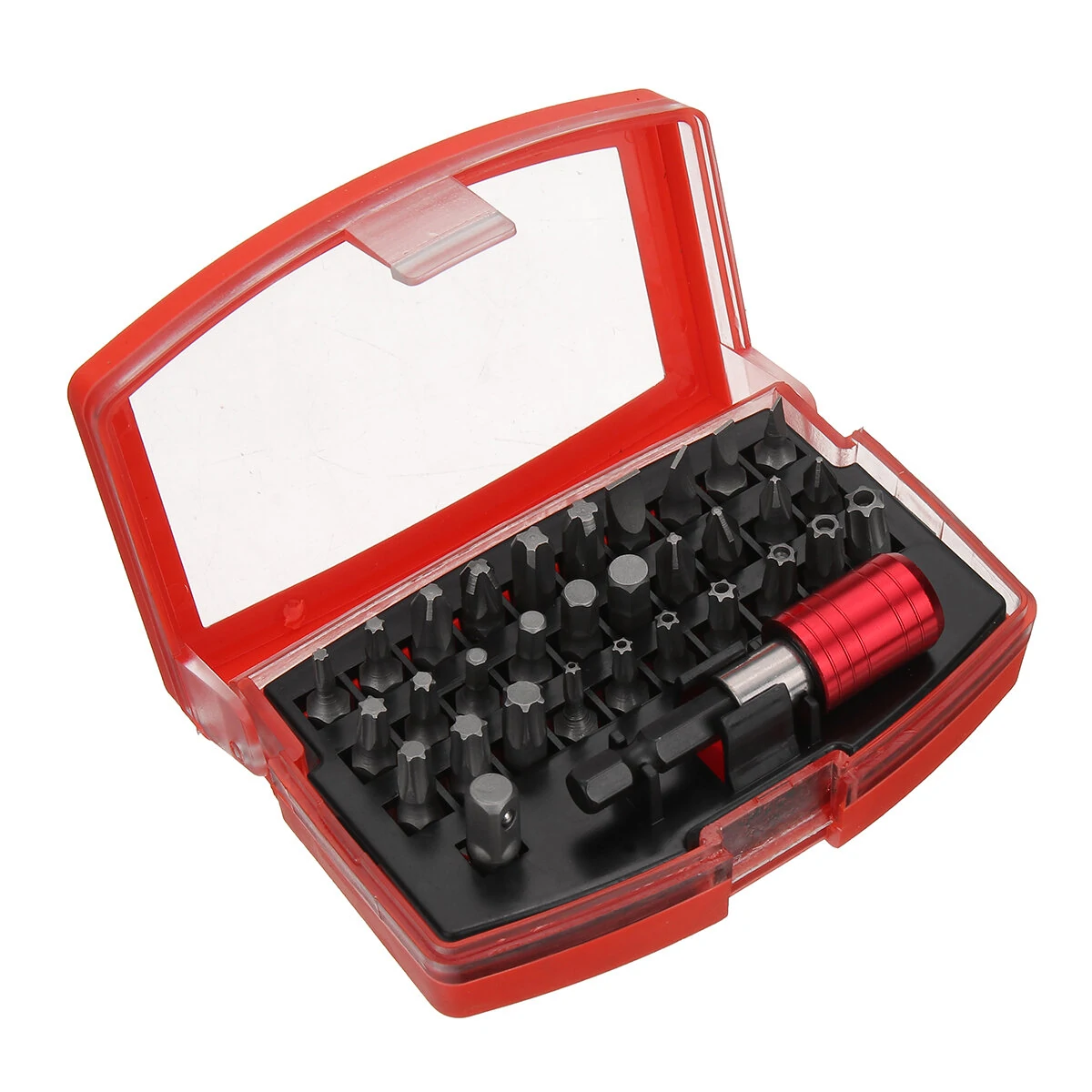 25mm 1/4 Torx Screwdriver Bits Set - 32 PCS Chrome Vanadium Steel | Plastic Box