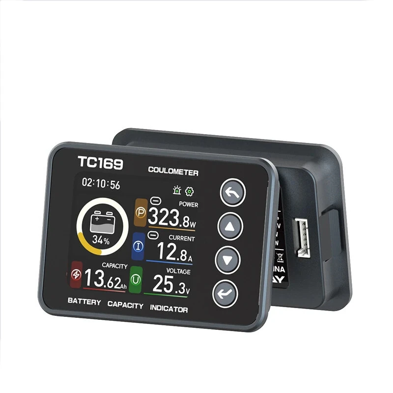 TC169 Battery Tester - 60V 75A Color Screen | Coulomb Counter & Voltmeter