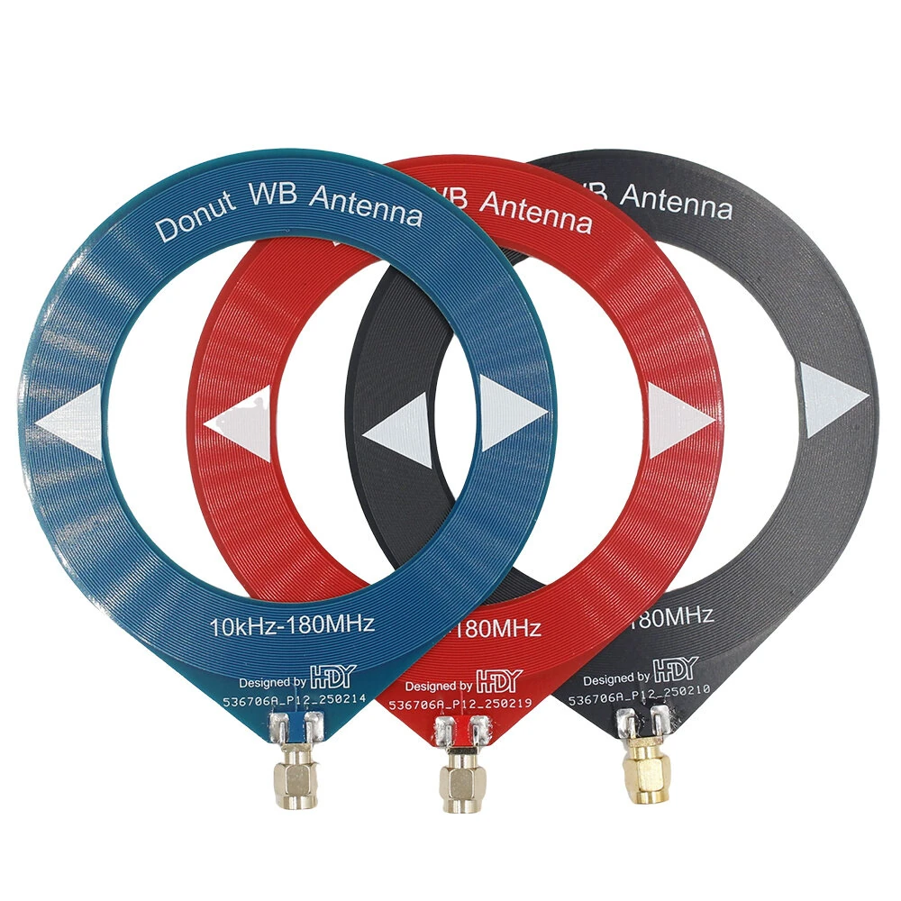 Wideband SDR Antenna 10kHz-180MHz | Donut Loop for Shortwave & Medium Wave | SMA Male