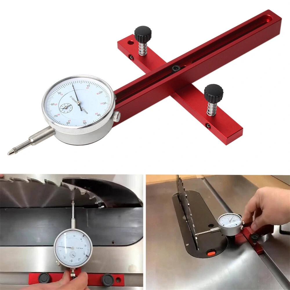 Table Saw Dial Indicator Gauge - Metric Alignment Tool for Saws & Drill Presses