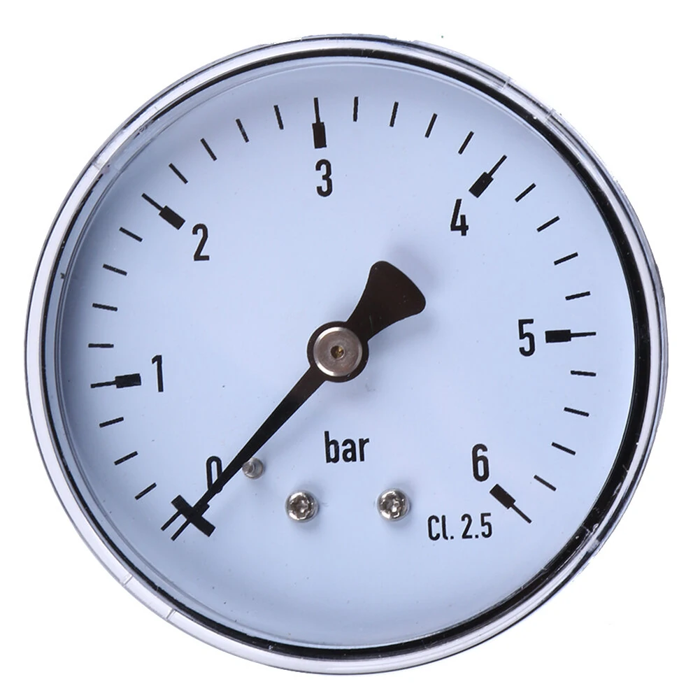 TS-60-6 Mini High Accuracy Pressure Gauge | 0-6 bar | 1/4 Manometer for Fuel Air Oil Water