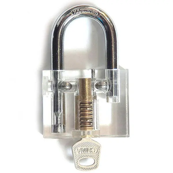 Daniu Transparent Cutaway Practice Padlock - Disc Type Training Lock for Lock Pick Tools