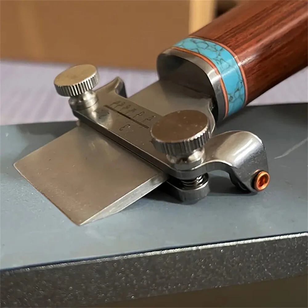 Nattools Chisel Honing Guide - Fixed Angle Sharpening Jig & Tool Holder for Leather Knife Grinding