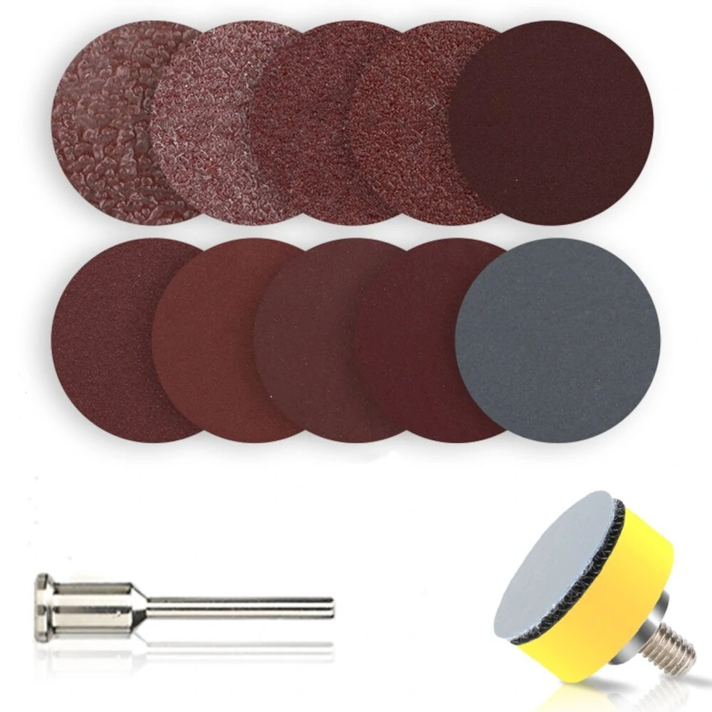 102pcs Sanding Discs 80-3000 Grit | 25mm with 3.175mm Shank Adapter & Hook Loop Backer Plate