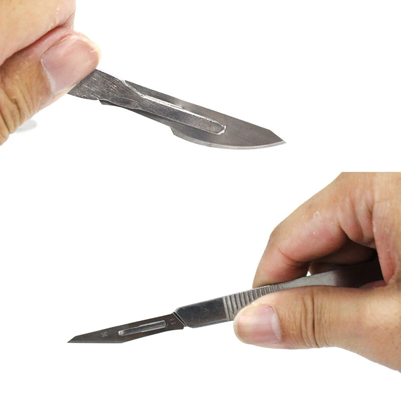 YTH Carbon Steel Surgical Scalpel Blades + Handle | 10pc DIY Cutting Tool for PCB Repair