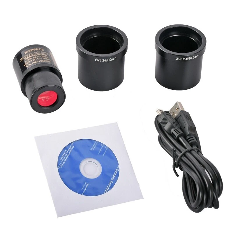 KOPPCE 5MP USB Microscope Camera | 23.2mm-30.5mm Electronic Eyepiece