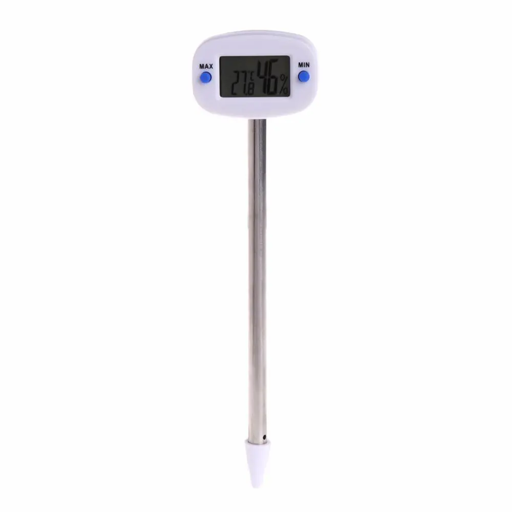 Digital Soil Thermometer - Temperature & Humidity Meter for Garden Lawn Plant Pot