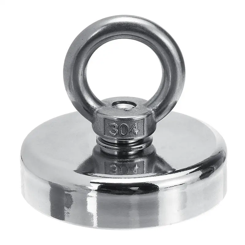 Pro 220LBS 48mm Round Neodymium Fishing Magnet Kit | 20M Rope for Salvage & Recovery