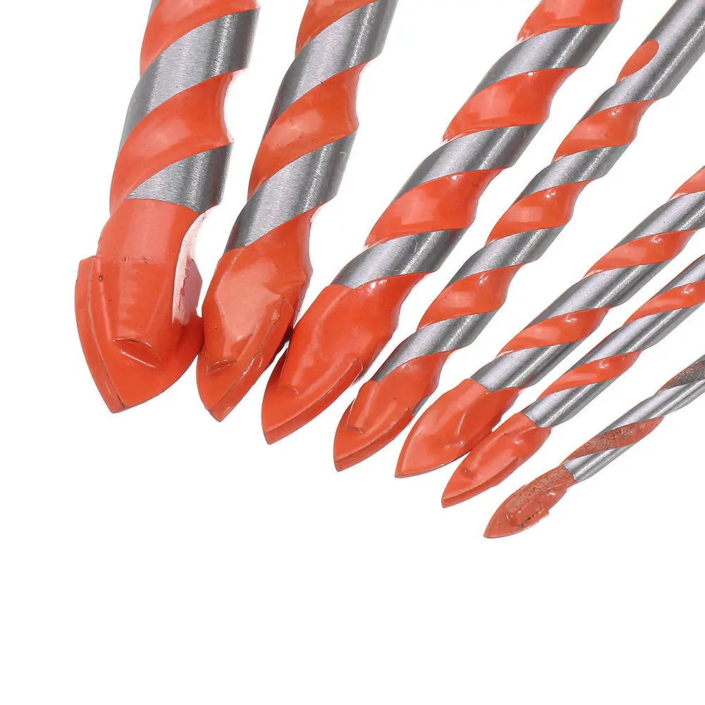 7Pcs Triangle Shank Drill Bit Set | 3-12mm for Ceramic Glass & Wall