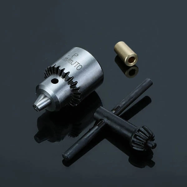 0.3-4mm Drill Chuck with Wrench & 3.1mm Shaft | Keyless Drill Attachment