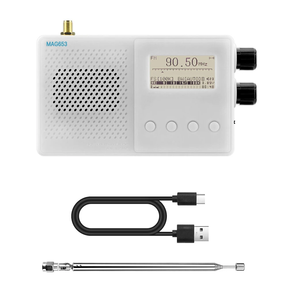 Portable TEF6686 Full Band Radio - FM/LW/MW/SW Receiver with 1.8 Inch Screen