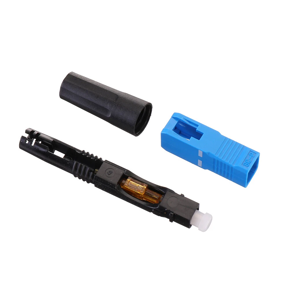 FTTH SC UPC Fiber Optic Fast Adapter - 100pcs Single-mode Straight Tail Connectors
