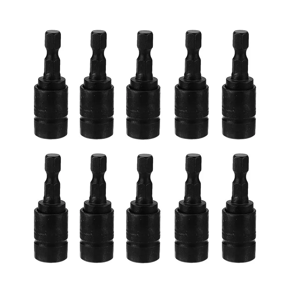 Drillpro 1/4 Inch Hex Socket Adapter Set | 10pcs Drill Chuck Converter for Impact Driver