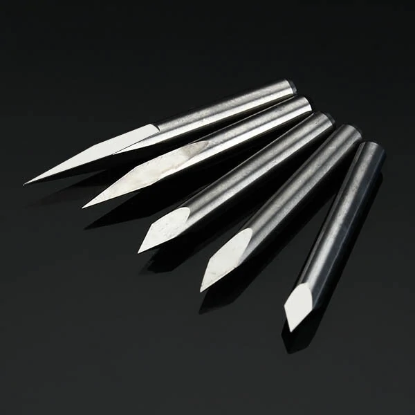 5pcs Tungsten Steel Engraving Bits | 3.175mm Shank 0.1mm Tip | 15-60 Degree CNC PCB Tool