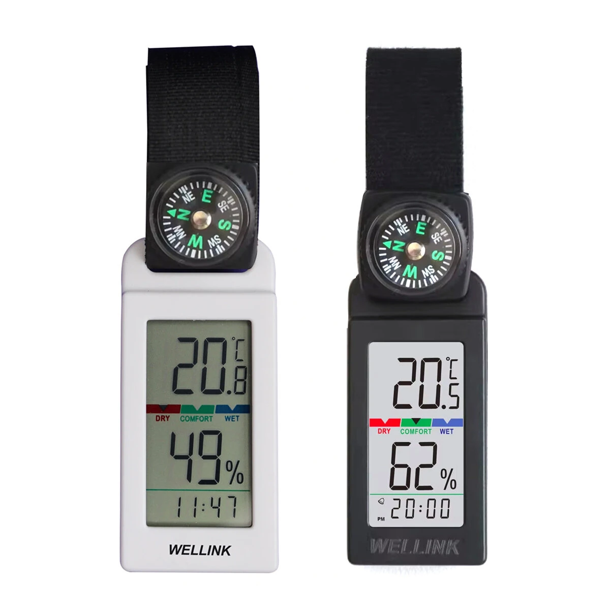 Wellink Digital Thermometer Hygrometer | Portable LCD with High Precision Sensor for Home Outdoor Vehicle