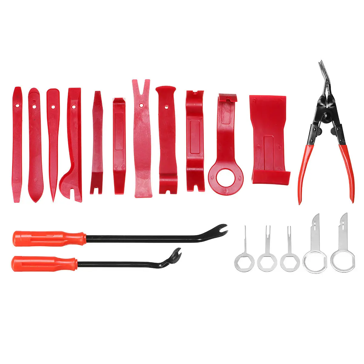 Car Door Trim Clip Remover Tool Kit - 19Pcs Pliers & Puller Set