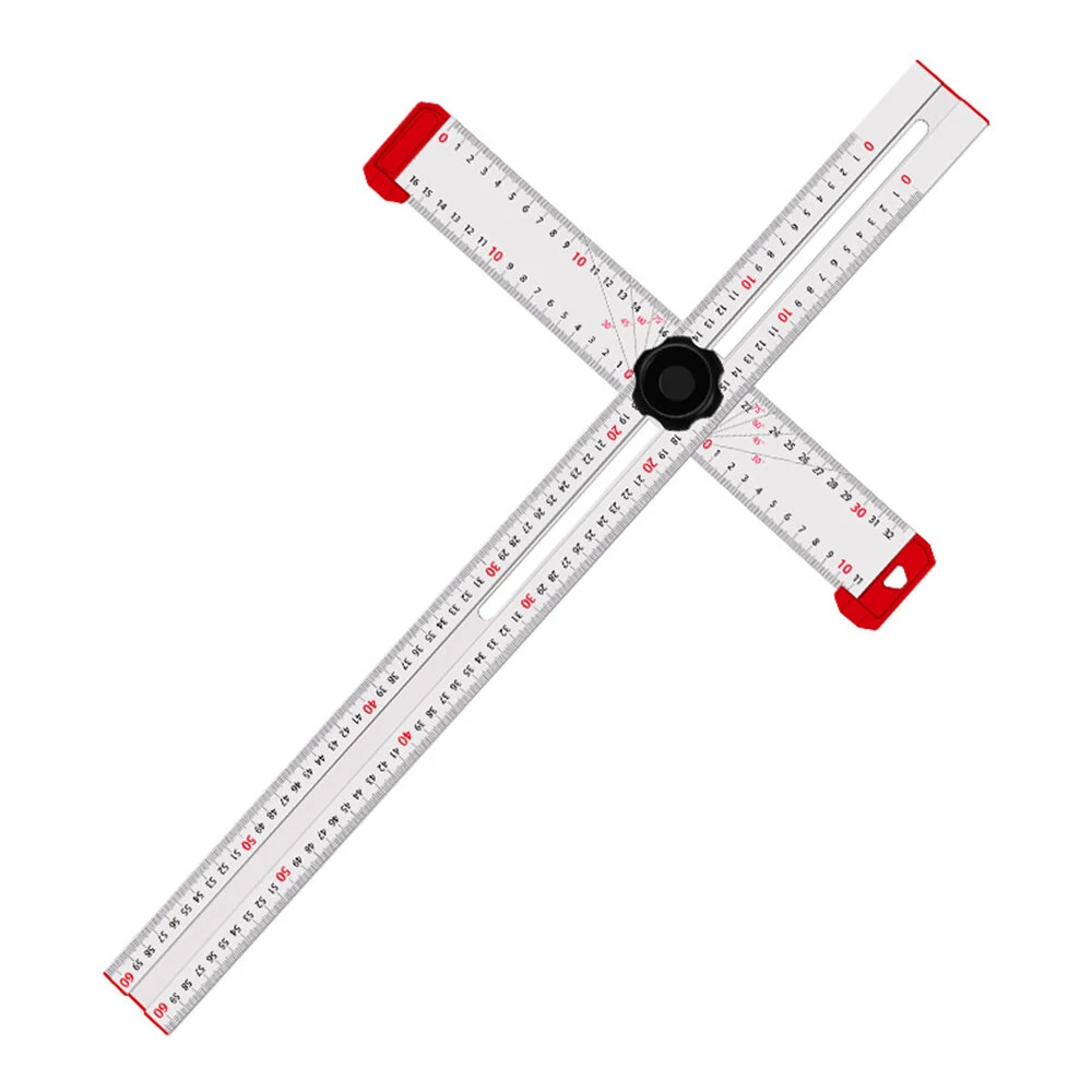 Aluminum Alloy Angle Ruler - 60cm Adjustable Marking Gauge for Woodworking