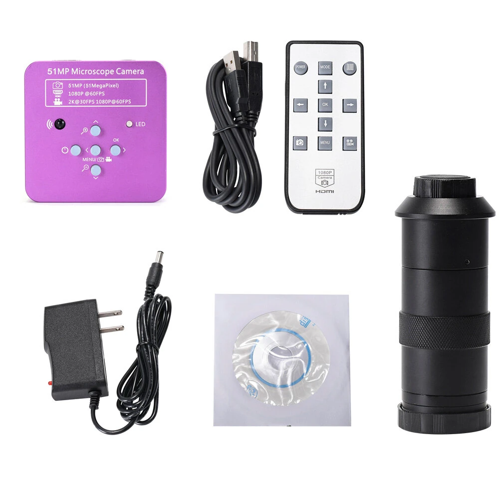 HAYEAR 51MP Digital Microscope Camera - 1080P HDMI with 130X Zoom Lens | PCB Repair & Soldering
