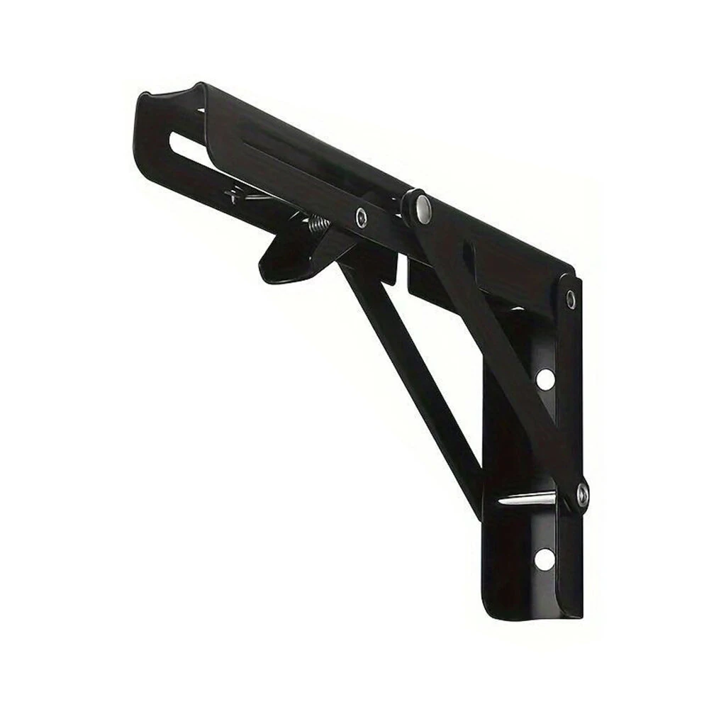 Stainless Steel Folding Shelf Brackets 8inch - Heavy Duty 90 Degree Wall Mount | Includes Screws