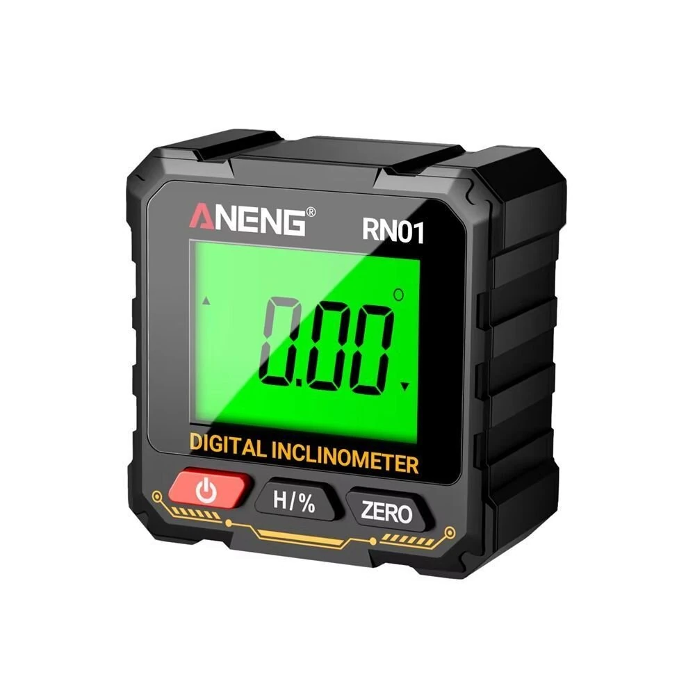 ANENG RN01 Digital Angle Gauge | Magnetic Protractor Inclinometer | 360° LCD Backlight