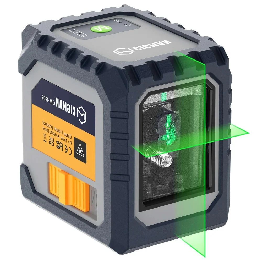 CIGMAN CM-G02 Green Laser Level - 2 Lines 30M Range IP54 Rechargeable