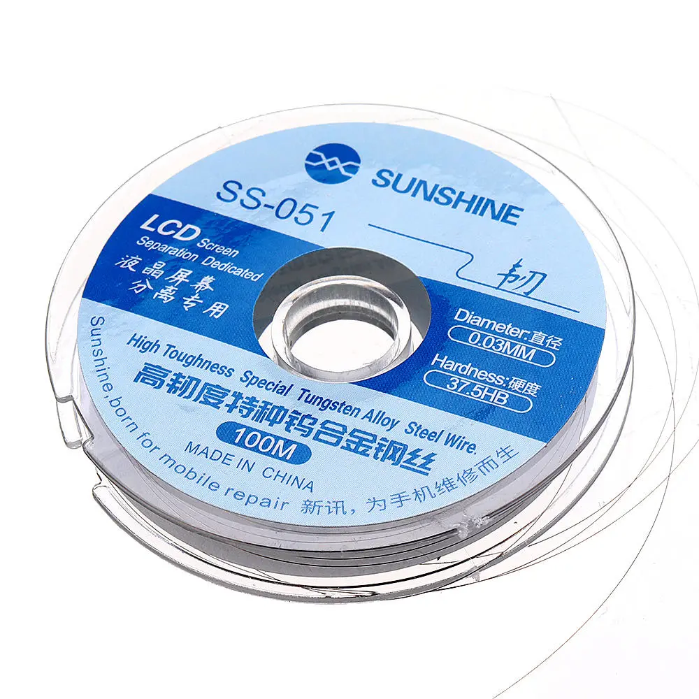 Tungsten Alloy Steel Wire - 0.03mm 100m for LCD Screen Repair | Mobile Tool
