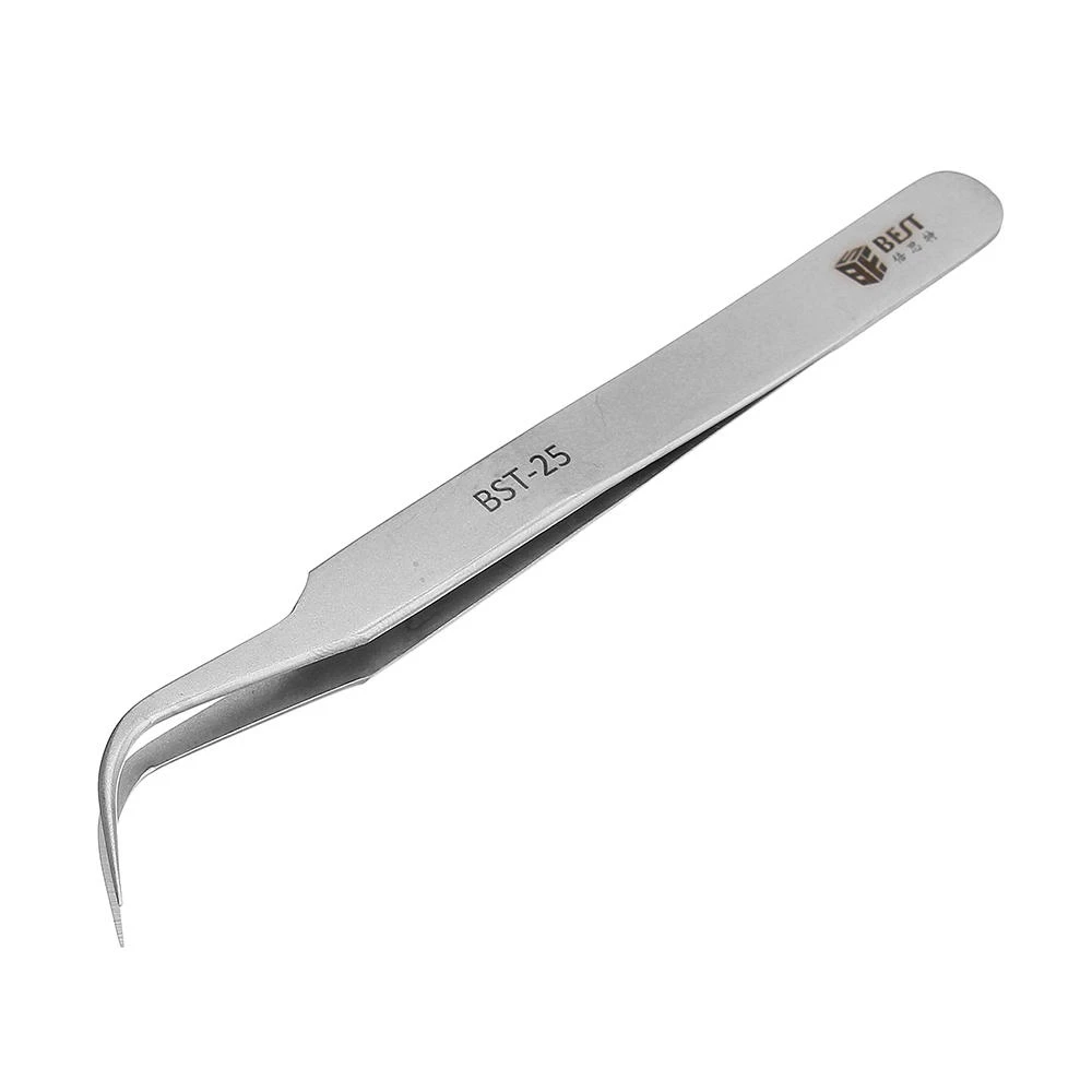BEST BST-25 High-Precision Curved Tweezers - Anti-Skid & High Toughness