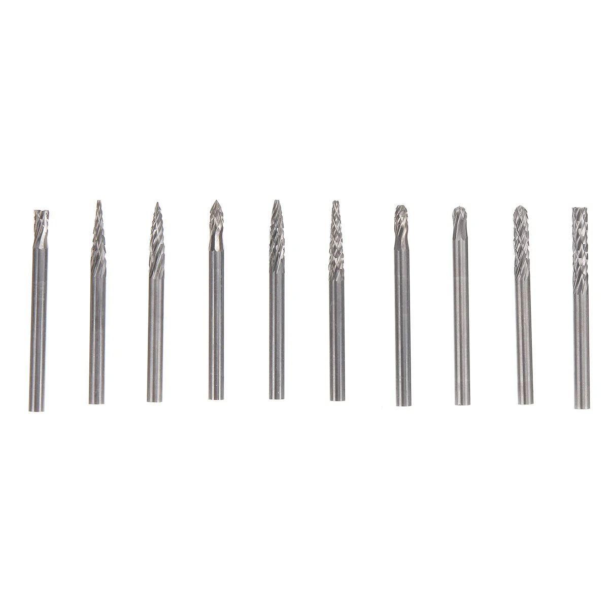 10Pcs 3mm Carbide Rotary Burr Set | For Dremel Wood Metal Stone Carving